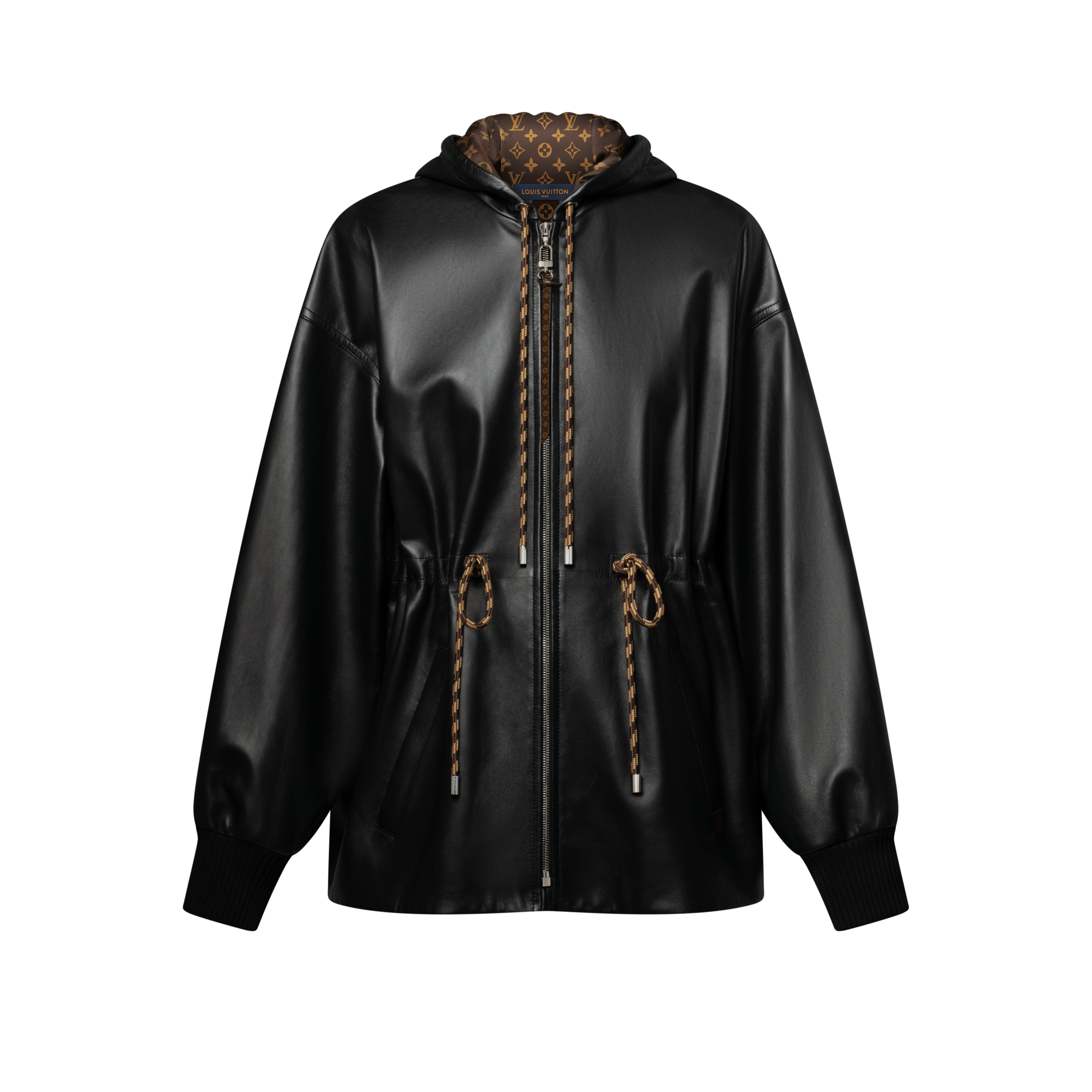 Leather Peplum Parka - Luxury Ready to Wear - 1AIQRX Black | LOUIS